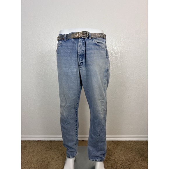Vintage Wrangler Jeans Mens 38x30 Blue Medium Wash Cowboy Cut Rodeo 13MWZPW
